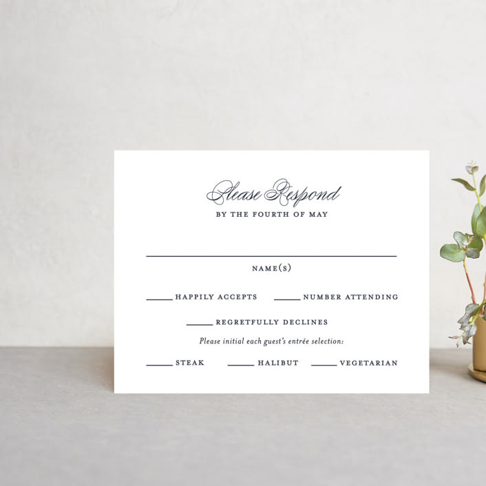 "Flawless" - RSVP Postcards in Midnight by Kimberly FitzSimons - Front