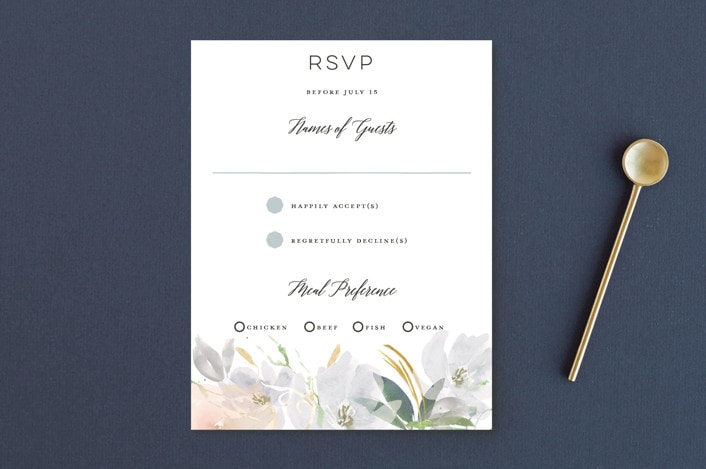 "Grande Botanique" - RSVP Postcards in Mist by Bonjour Paper - Front