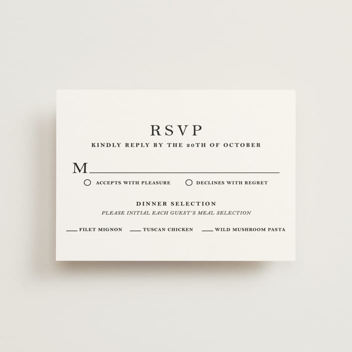 "Sophistotype" - RSVP Postcards in Sea Salt by Snow and Ivy - Front