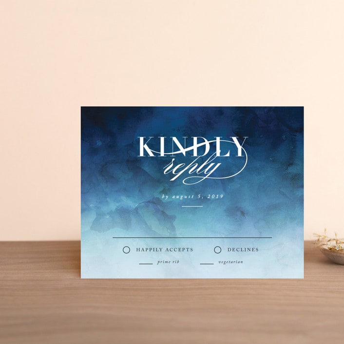 "Indigo Sea" - RSVP Postcards in Ocean by Kelly Schmidt - Front