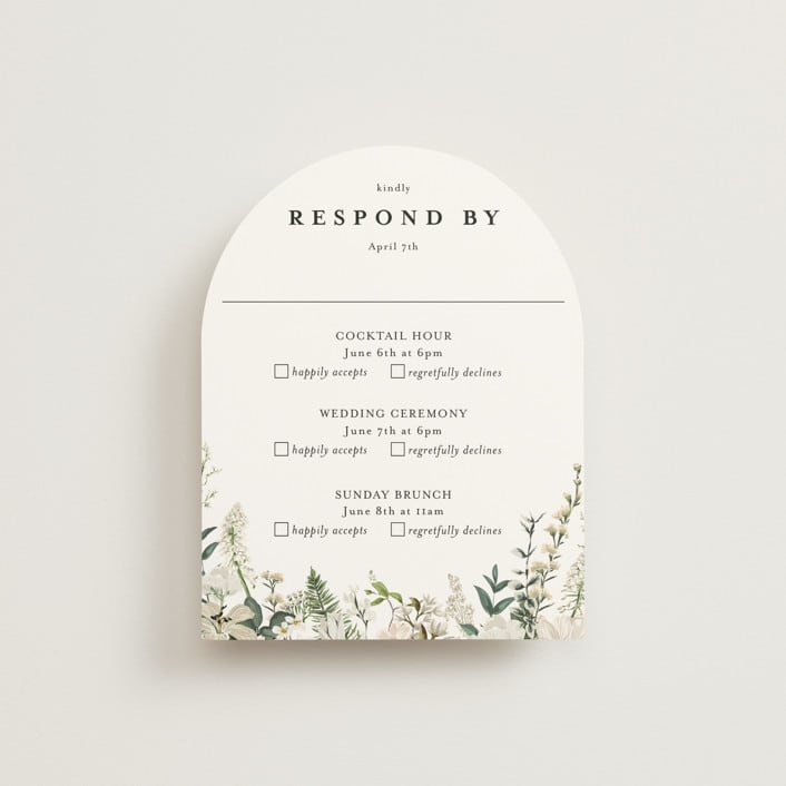 "Lilac Bloom" - Multi-Event RSVP Cards in Opal by Susan Moyal - Front