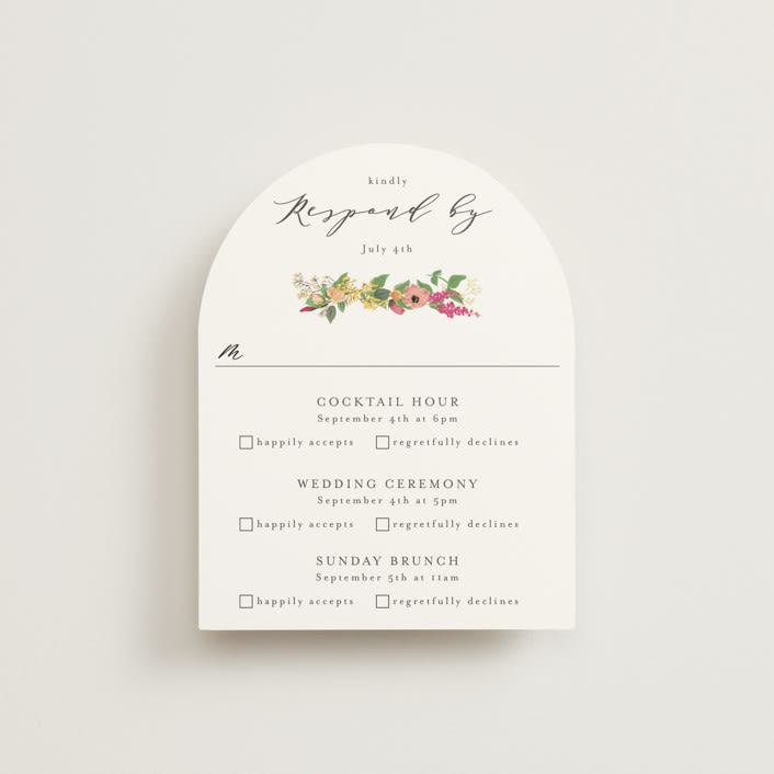 "Meadow Love" - Multi-Event RSVP Cards in Tropical by Susan Moyal - Front