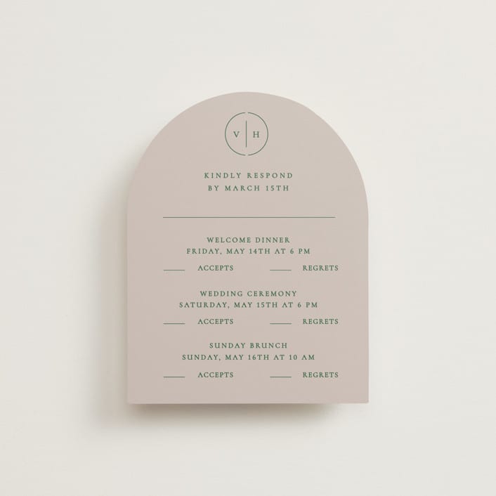 "wellness" - Multi-Event RSVP Cards in Vineyard by Sumak Studio - Front