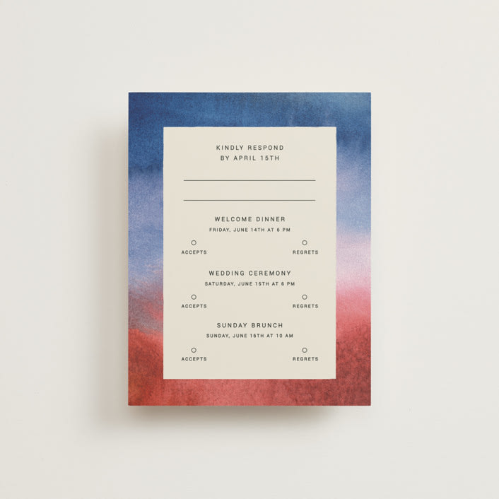 "At Dusk" - Multi-Event RSVP Cards in Sunset by Sumak Studio - Front