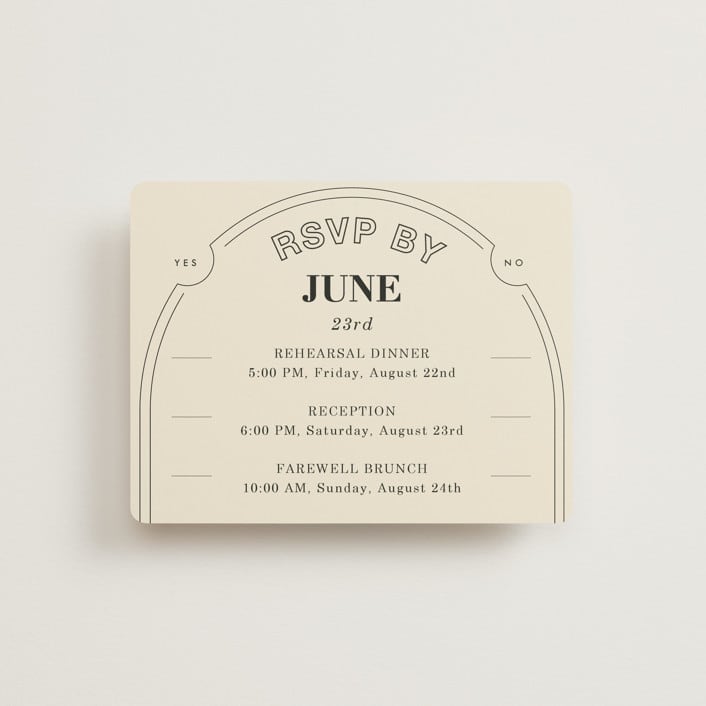 "Sealed" - Multi-Event RSVP Cards in Daisy by Baumbirdy - Front
