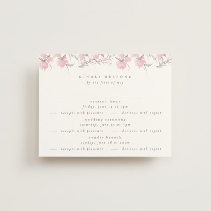 "butter blossoms" - Multi-Event RSVP Cards in Posie by Phrosné Barwood - Front