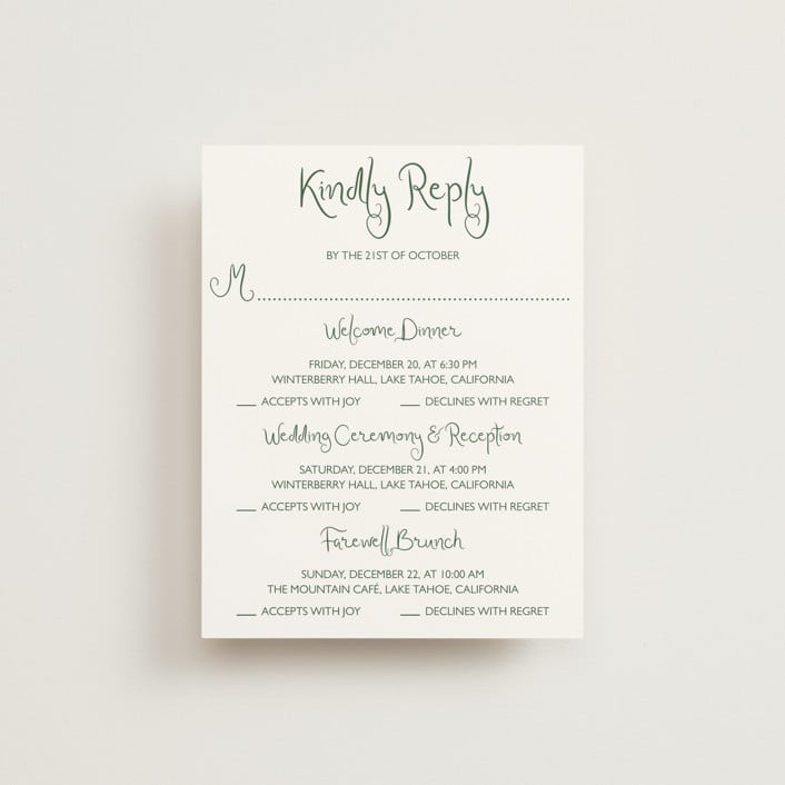 "Holidays ink doodles" - Multi-Event RSVP Cards in Enchanted Holiday by Cass Loh - Front