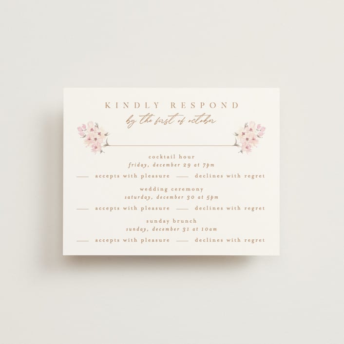 "kosmos" - Multi-Event RSVP Cards in Cotton Candy by Phrosné Barwood - Front