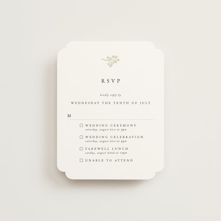 "Sense and Sensibility" - Multi-Event RSVP Cards in Cloud by Design Lotus - Front