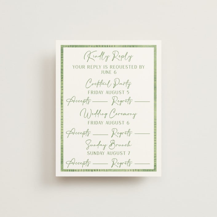 "Tropical Dreams" - Multi-Event RSVP Cards in Jungle by Petra Kern - Front