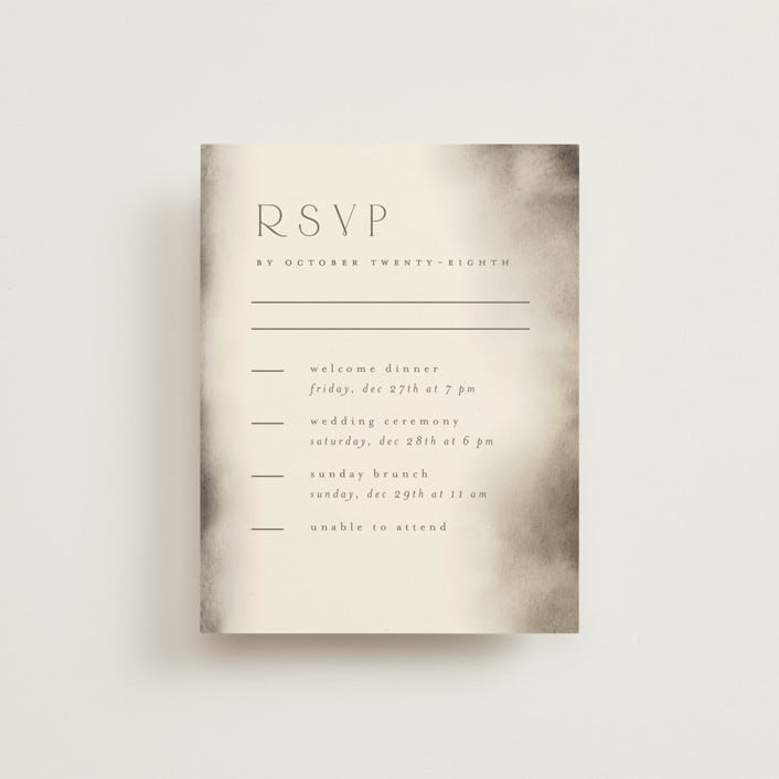 "ataraxia" - Multi-Event RSVP Cards in Ivory by Anastasia Makarova - Front