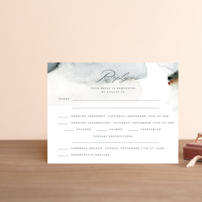 "Grand Escape" - Multi-Event RSVP Cards in Stone by Petra Kern - Front