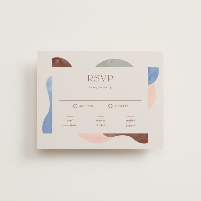 "Deconstruct" - RSVP Cards in Coastal by Pixel and Hank - Front