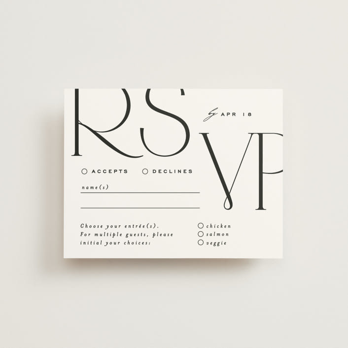 "Numerical" - RSVP Cards in Lily by Owl and Toad - Front
