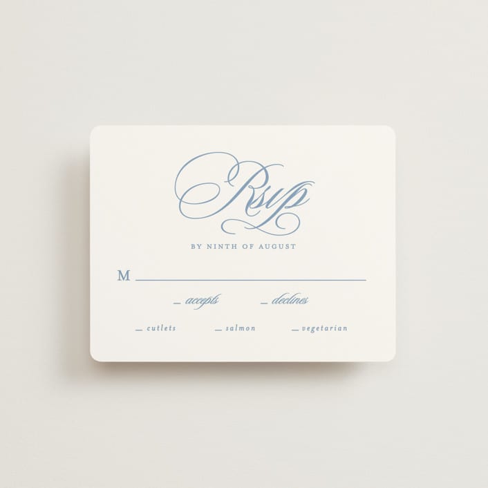 "Aristocratic" - RSVP Cards in Sky by Creo Study - Front