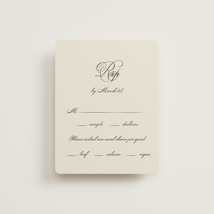 "Old Fashioned" - RSVP Cards in Night by Ani Somi - Front