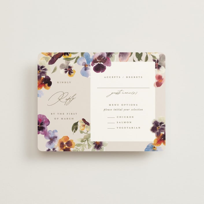 "Bright" - RSVP Cards in Summer by Leah Bisch - Front