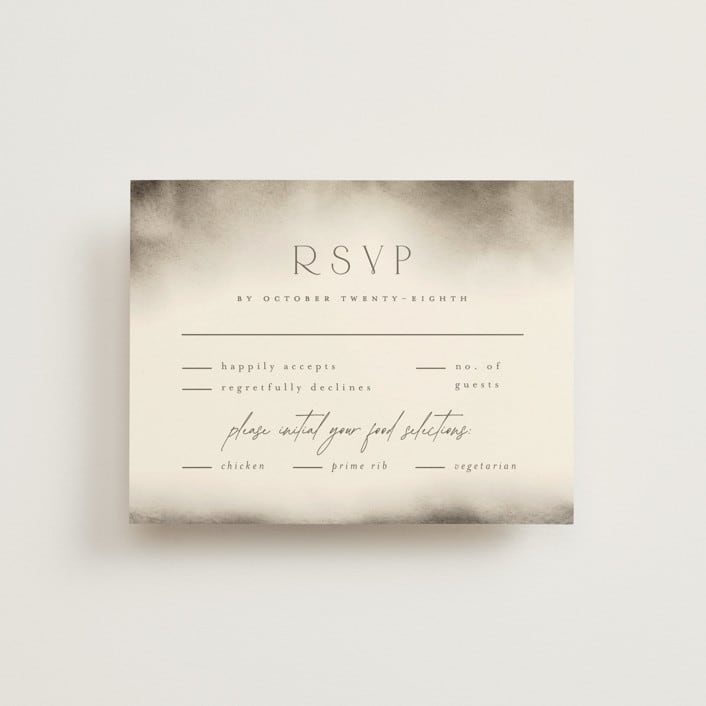 "ataraxia" - RSVP Cards in Ivory by Anastasia Makarova - Front