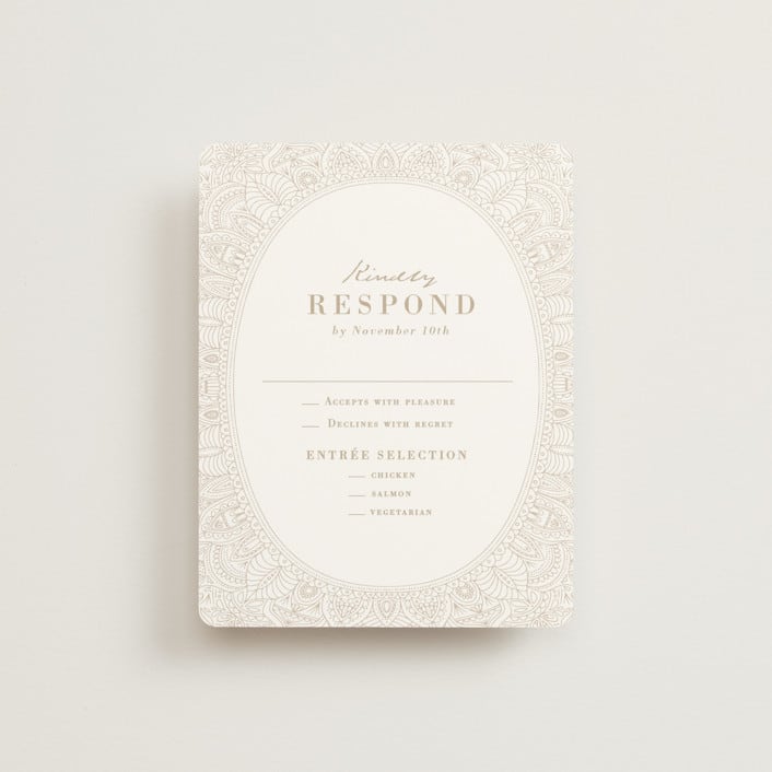 "Extravagant" - RSVP Cards in Natural by Jessie Steury - Front