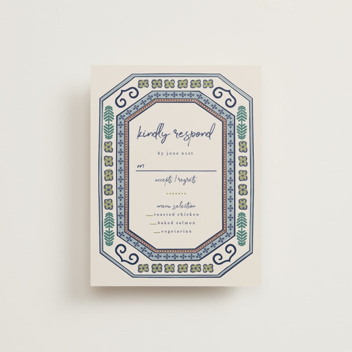 "Vase" - RSVP Cards in Neptune by Kelly Watkins - Front