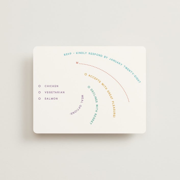 "rainbow 2.0" - RSVP Cards in Light Hearted by Deborah Chou - Front