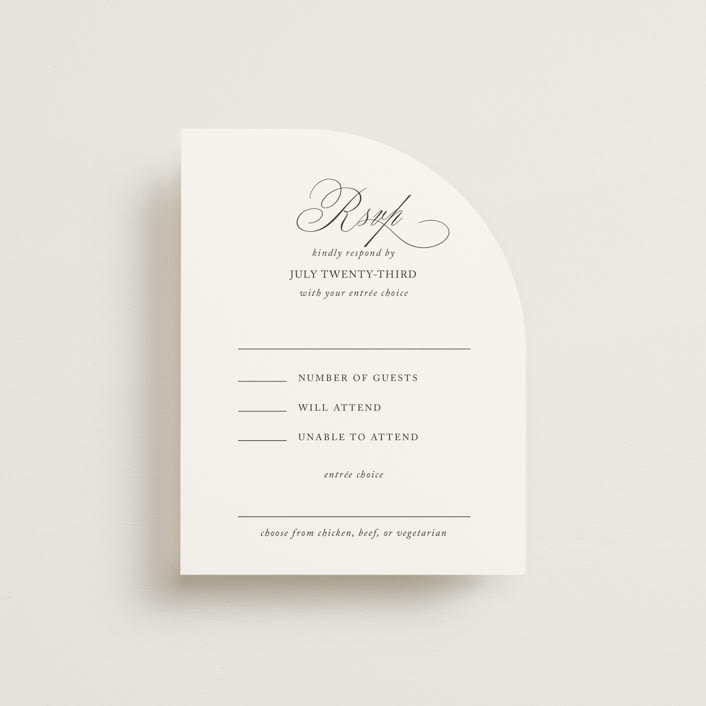 "When I Fall In Love" - RSVP Cards in Snow Bright by Design Lotus - Front
