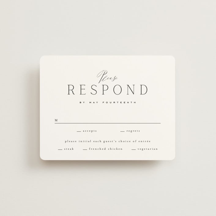 "Ashbury" - RSVP Cards in Ink by Kristie Kern - Front