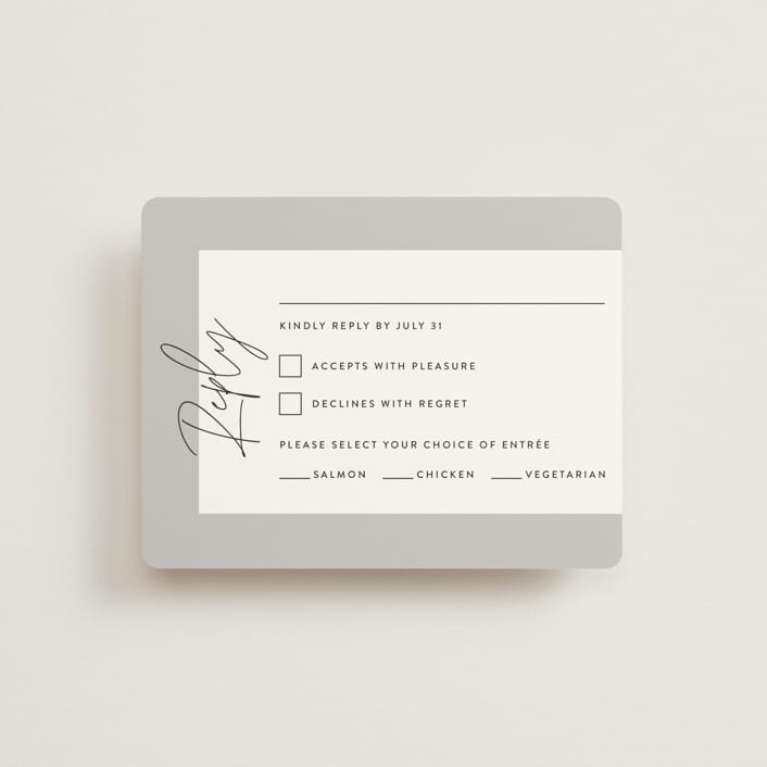 "printed" - RSVP Cards in Onyx by JoAnn Jinks - Front