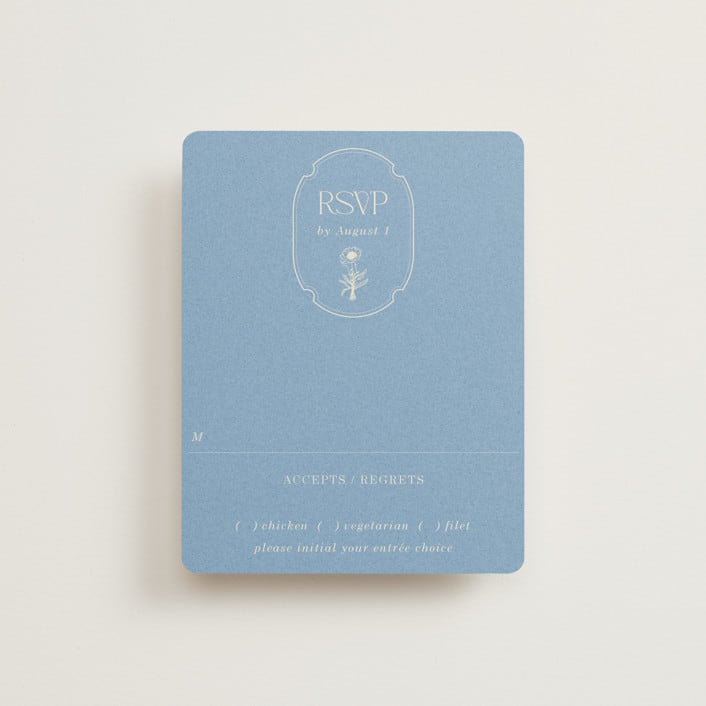 "Flora Arch" - RSVP Cards in Cerulean by Baumbirdy - Front