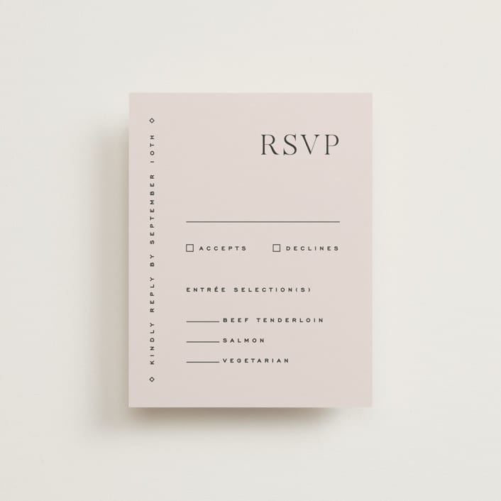"Coco" - RSVP Cards in Linen by Carly Reed Walker - Front
