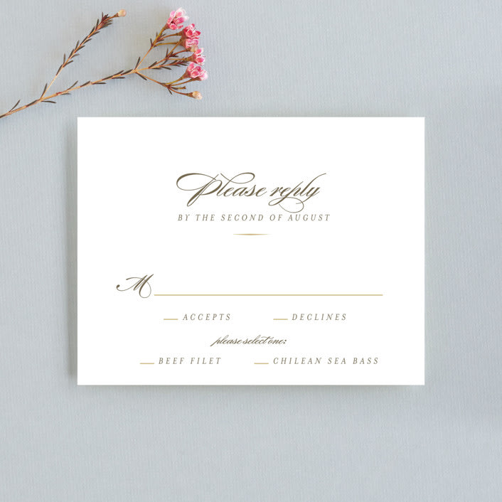 "Valencay" - RSVP Cards in Silk by chocomocacino - Front