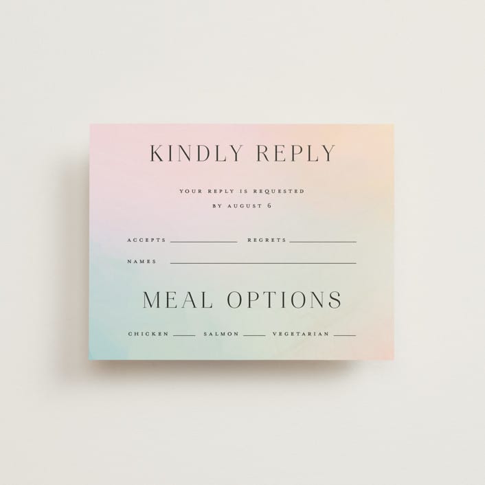 "marshmallow" - RSVP Cards in Sunrise by Petra Kern - Front