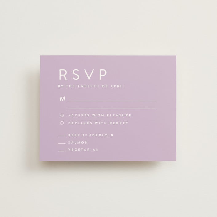 "Amanecer" - RSVP Cards in Dawn by Tamara Hilje - Front
