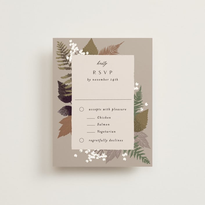 "Autumnal" - RSVP Cards in Natural by Alethea and Ruth - Front