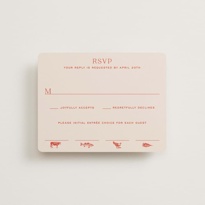 "Racquet" - RSVP Cards in Verona Sunset by Megan Davis - Front