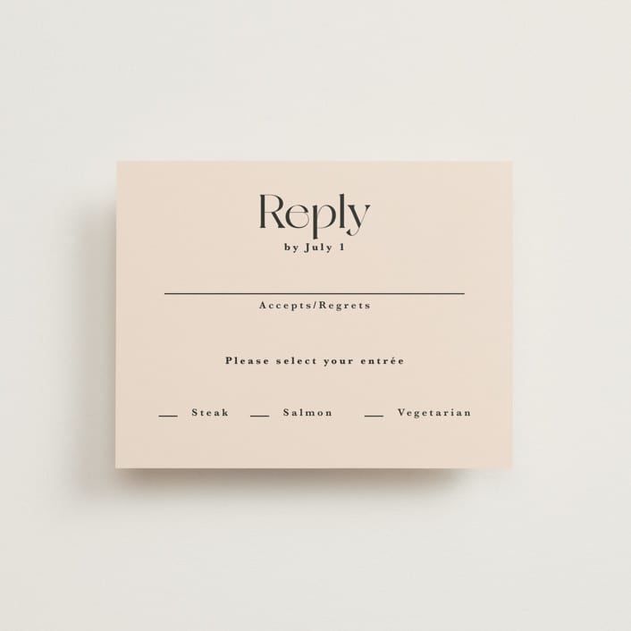 "SoHo" - RSVP Cards in Blush by Hudson meet Rose - Front