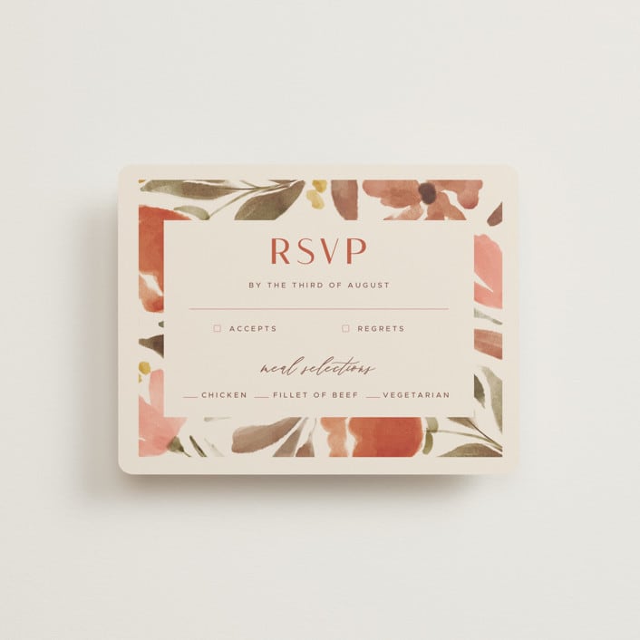"Giardino" - RSVP Cards in Saffron by Vera Lim - Front