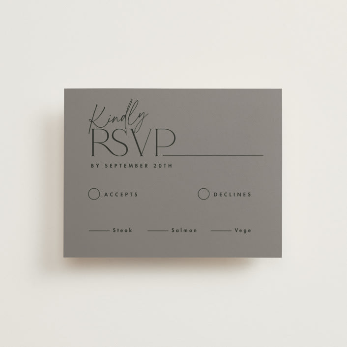 "The Ultimate After Party" - RSVP Cards in Fog by Becky Nimoy - Front