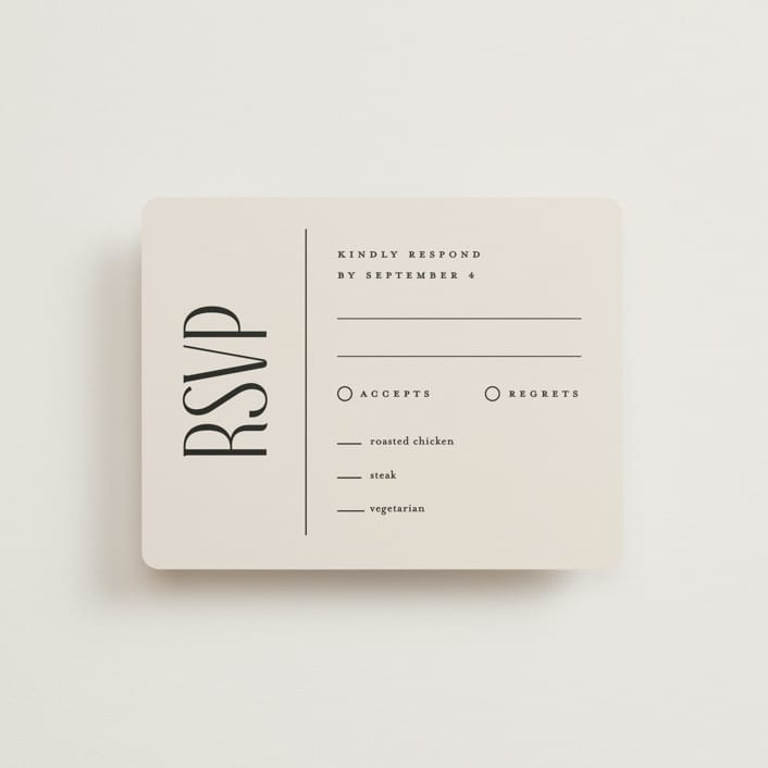 "All Type" - RSVP Cards in Daydream by Pixel and Hank - Front