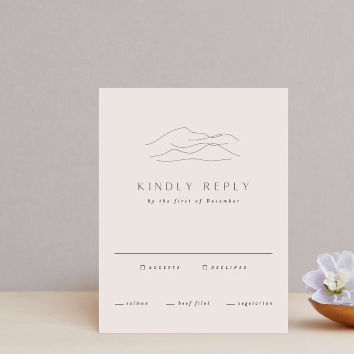 "Mountains" - RSVP Cards in Ivory by Angela Thompson - Front