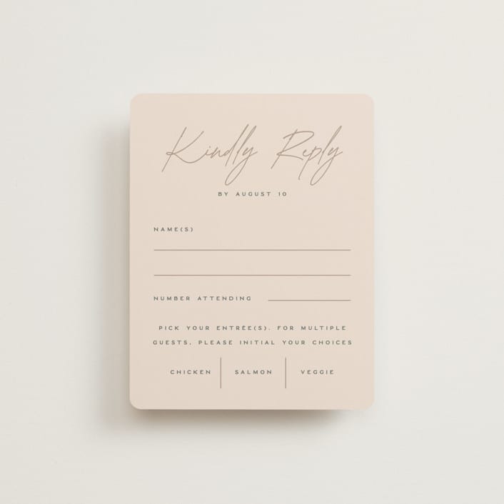 "Sunset Beach" - RSVP Cards in Sand by Owl and Toad - Front
