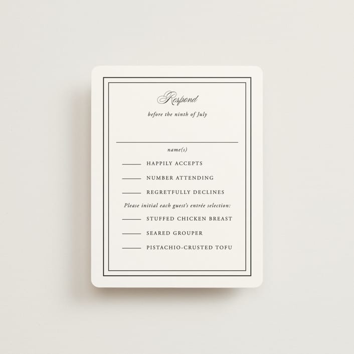 "Story Line" - RSVP Cards in Snow by Kimberly FitzSimons - Front