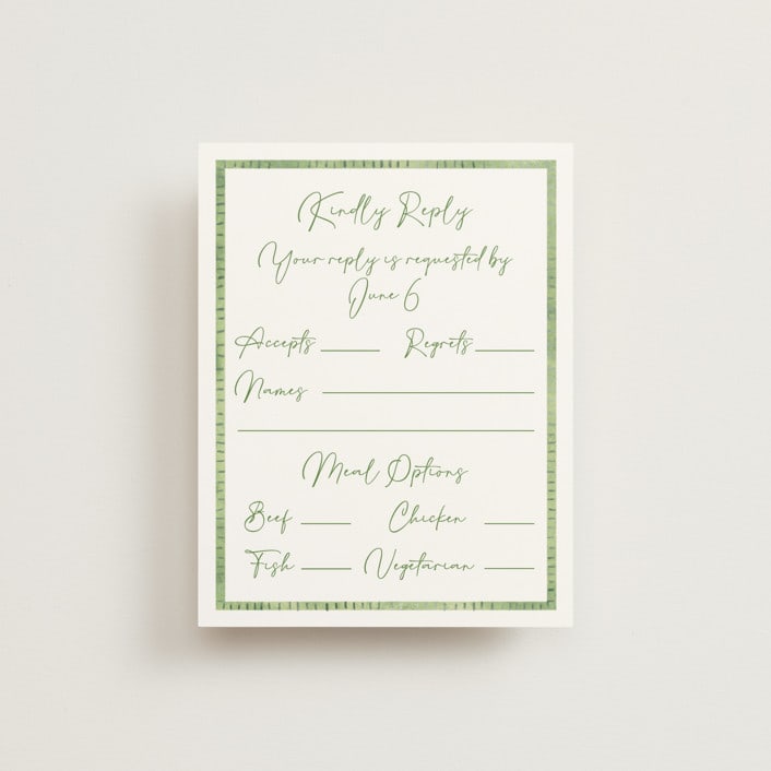 "Tropical Dreams" - RSVP Cards in Jungle by Petra Kern - Front