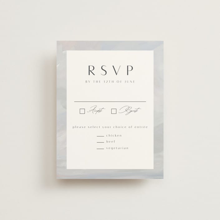 "Calm Water" - RSVP Cards in Sky by Nicole Walsh - Front