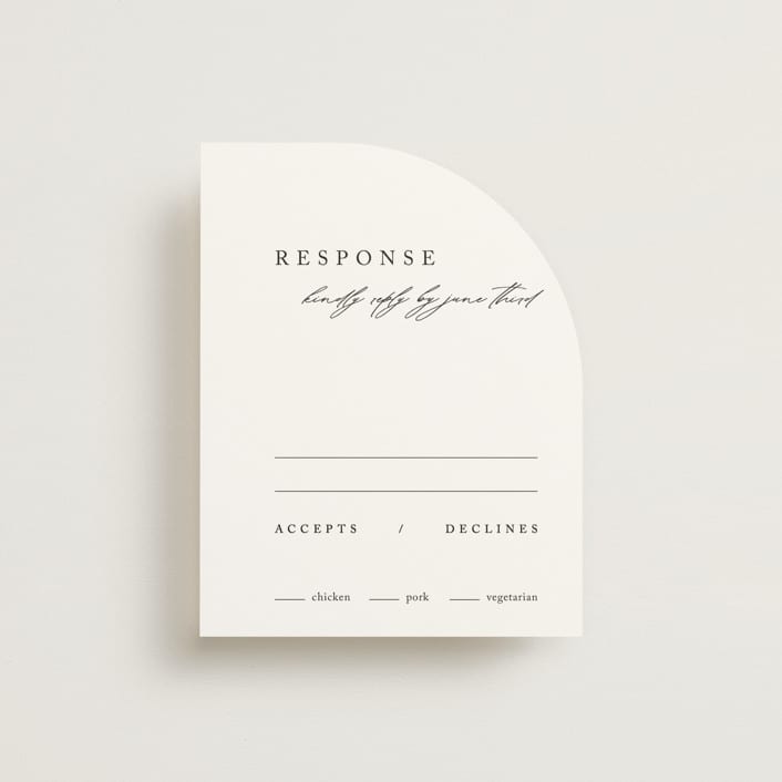 "Astoria" - RSVP Cards in Silk by Kelly Schmidt - Front