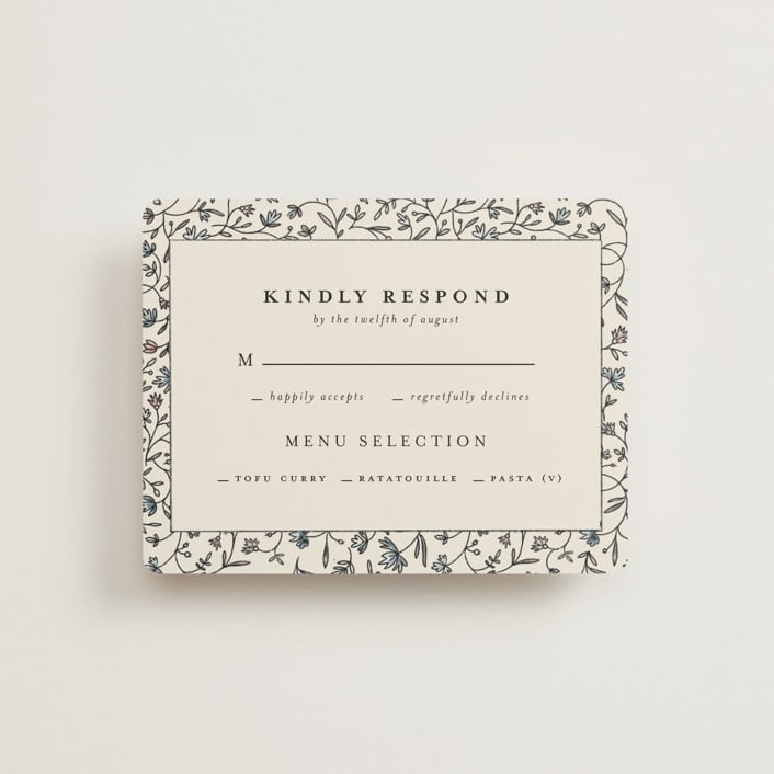 "Hansen" - RSVP Cards in Almond by Stephanie Hawkes - Front