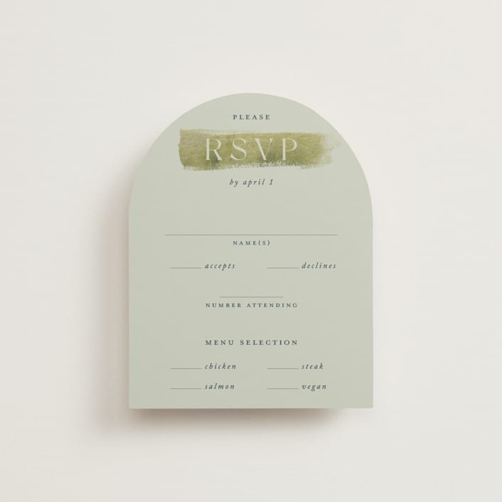 "Bluestem Fields" - RSVP Cards in Meadow by Holly Whitcomb - Front