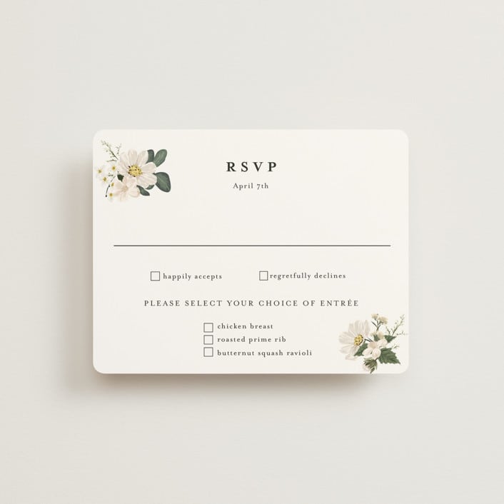 "Lilac Bloom" - RSVP Cards in Opal by Susan Moyal - Front
