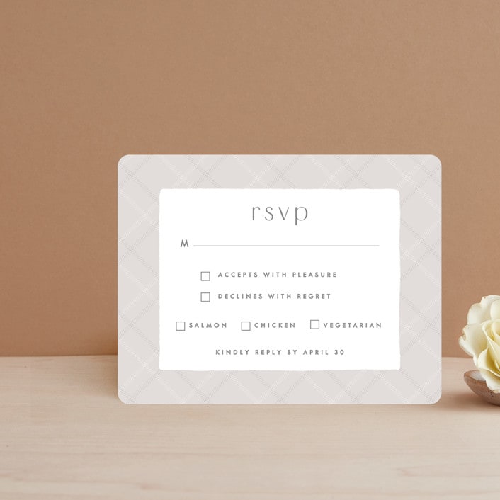 "Winter Birch" - RSVP Cards in Natural by Melanie Severin - Front