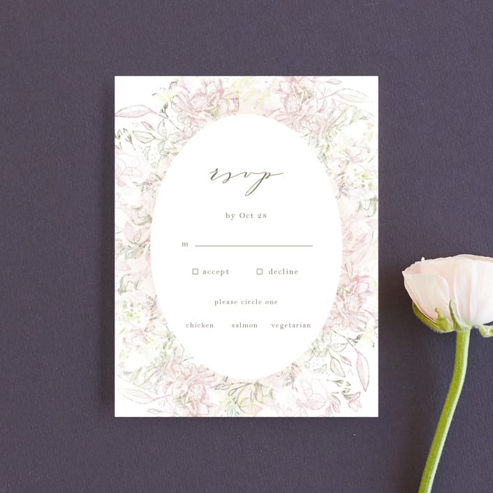 "Pastel Dream" - RSVP Cards in Lily by Phrosné Barwood - Front
